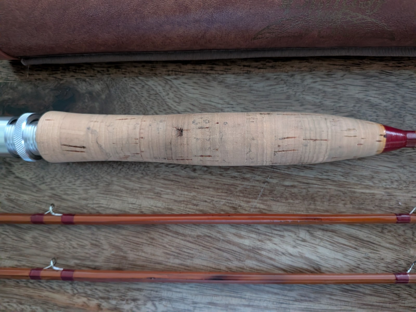 Paul Hightower Bamboo Fly Rod – 7 ft 9 in for 6 wt – Two Piece w/2 Tips – MINT!