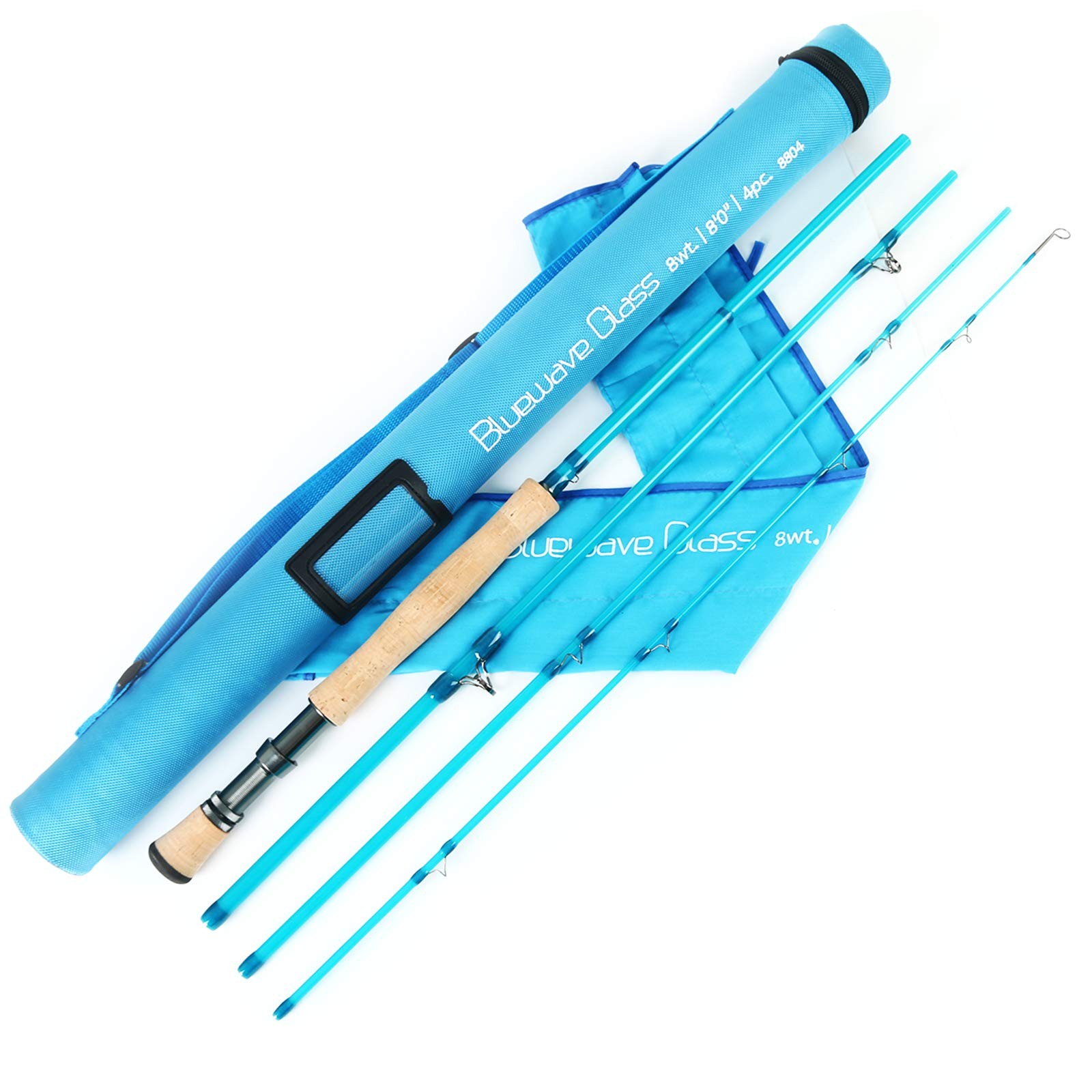 Fiberglass Fly Fishing Rod: 3wt/5wt/6wt/8wt, Blue/Orange/Purple/Transparent, …