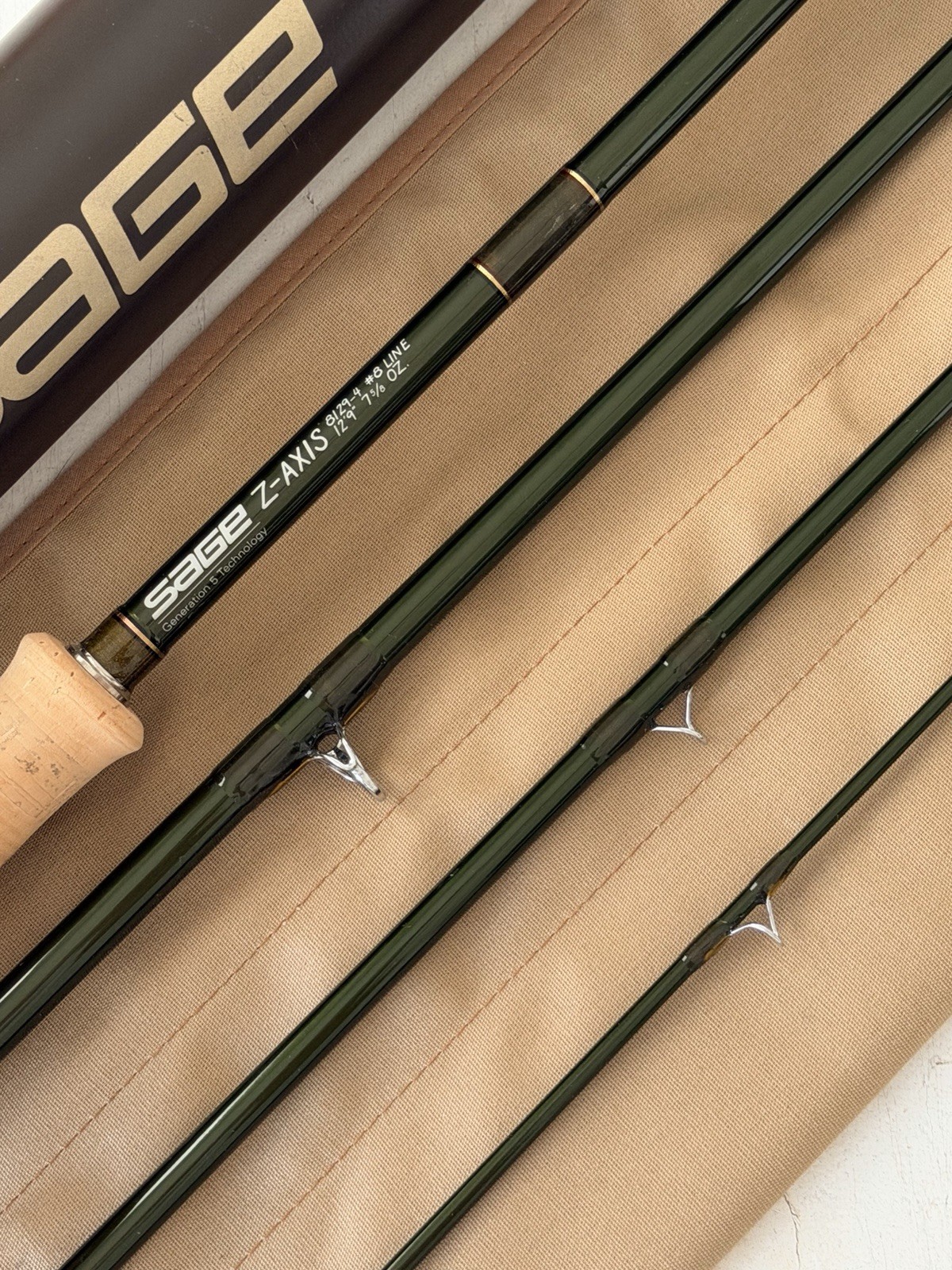 **BEAUTIFUL** 🔥 SAGE Z-AXIS Switch/Spey 8wt. 12’9”~4pc FlyRod!! ~LEGENDARY~ 🔥