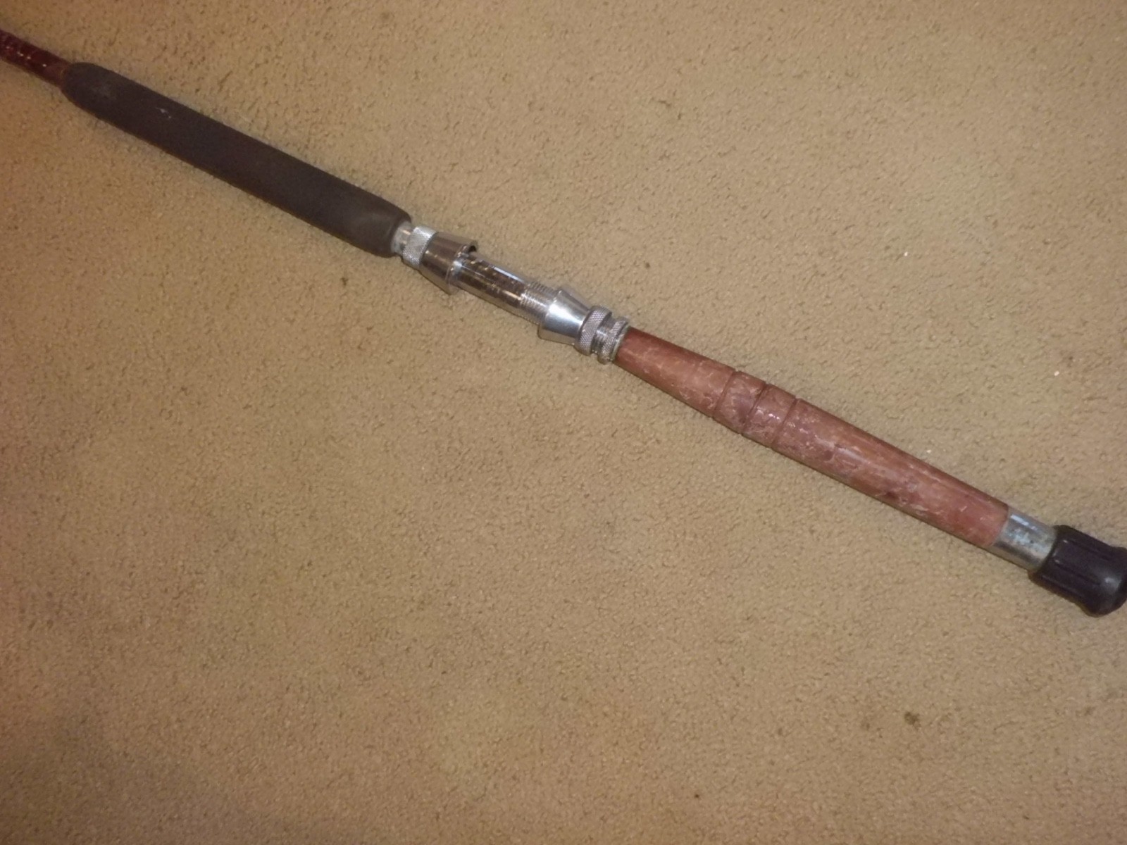 Vintage FENWICK 630 Conventional 6’8″ Rod- USA- IGFA 30 lb test w/ Gimbal