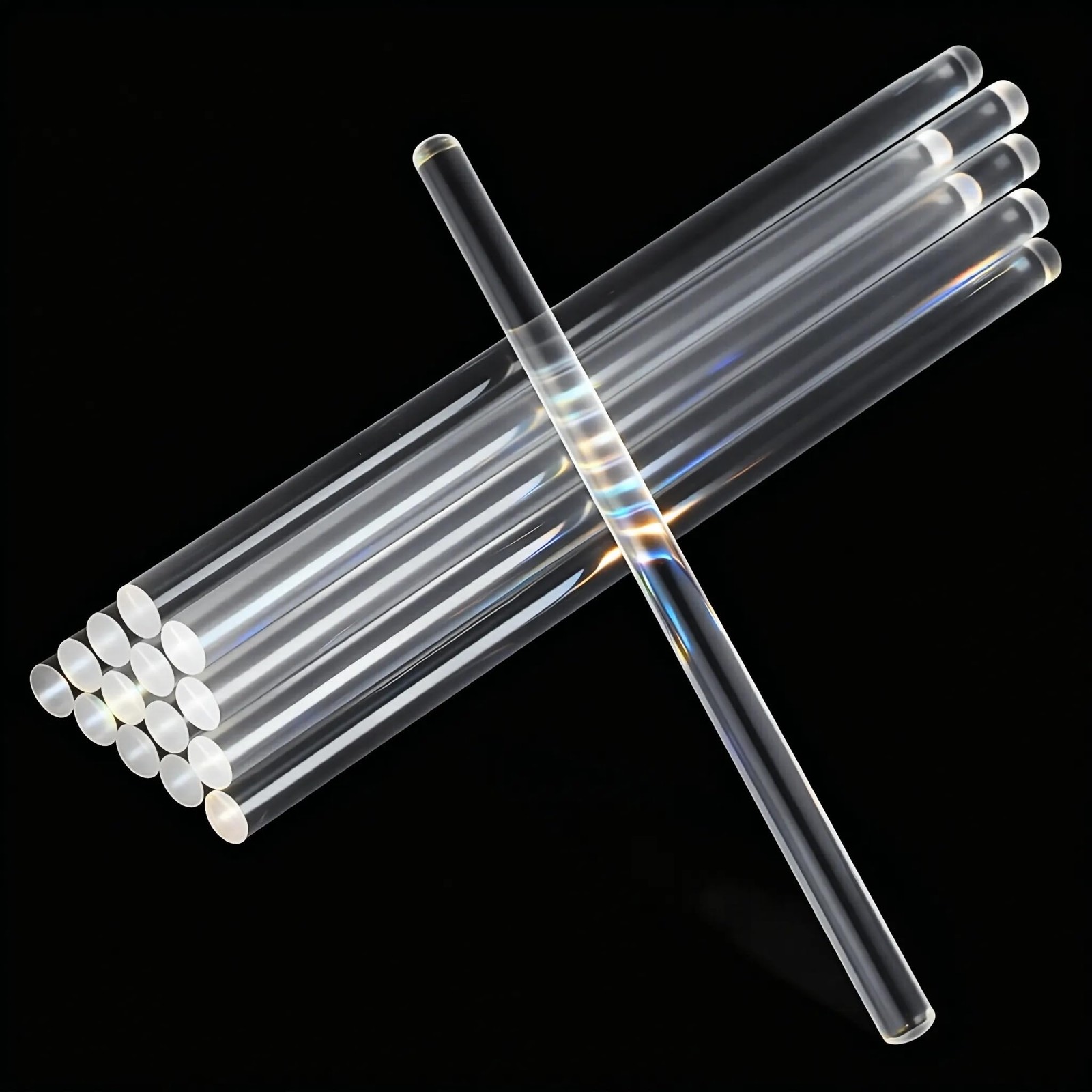 15 PCS 0.5 In Dia x 12 In Clear Round Acrylic Plastic Dowel Rods Sticks
