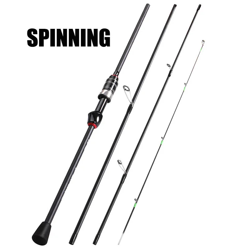 High Carbon Fishing Rod 4 Sections Lightweight anti Entanglement Guide Ring EVA