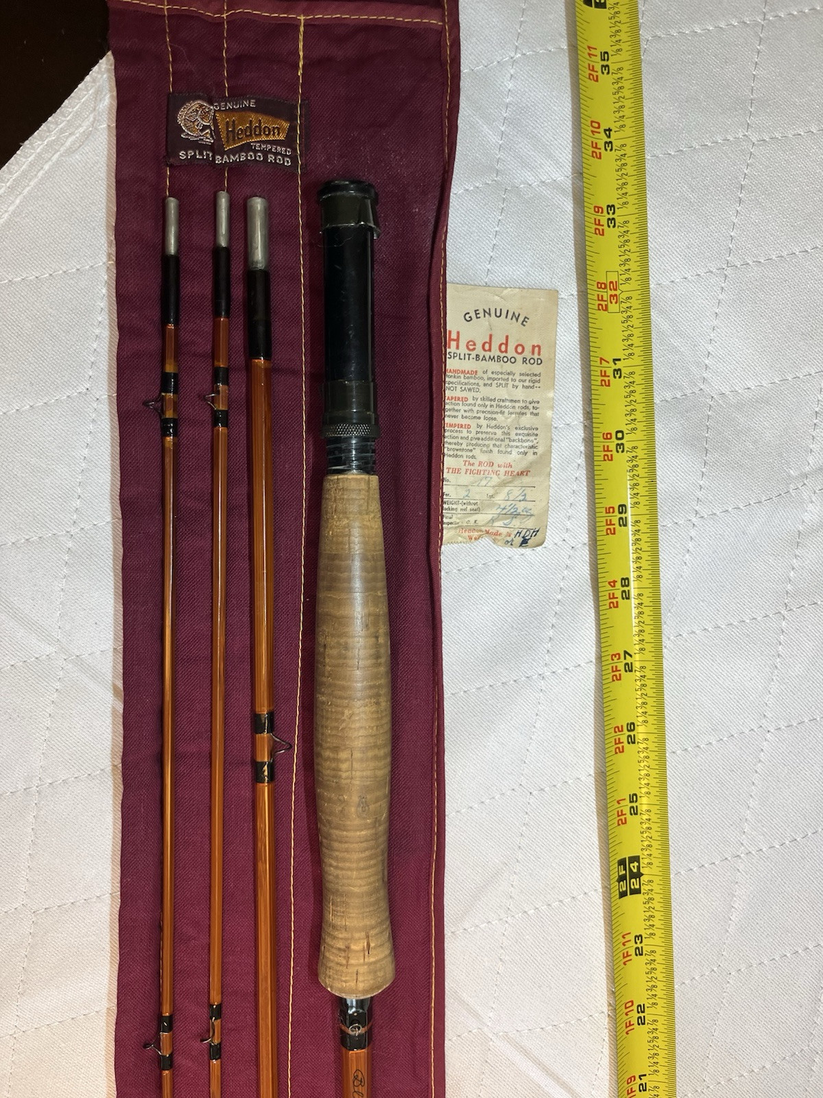 Blow Your Mind Condition – Heddon No. 17 Fly Rod – 8.5ft, 4pc, 2F, 4-1/2 Weight