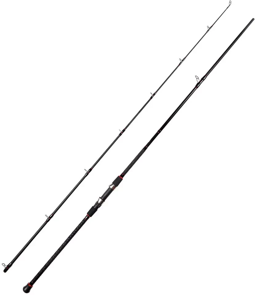 Surf Casting Fishing Rod 2-Piece Graphite Travel Solid Carbon Fiber Cast Pole
