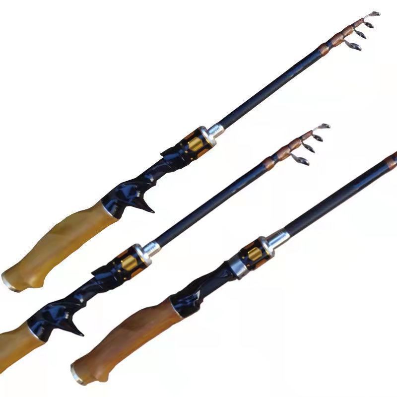 1.8-2.7M Telescopic Fishing Rod Casting/Spinning Reel Carbon Fiber Pole