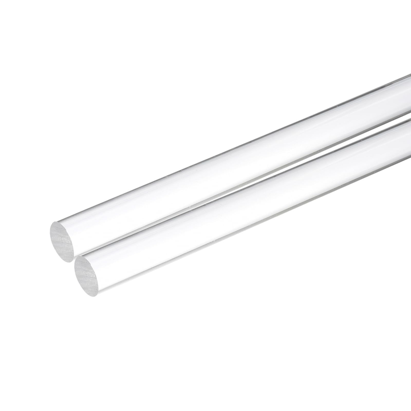 2 PCS Clear Acrylic Round Rods 1 Inch x 12 Inch Dowel Sticks For DIY Crafts