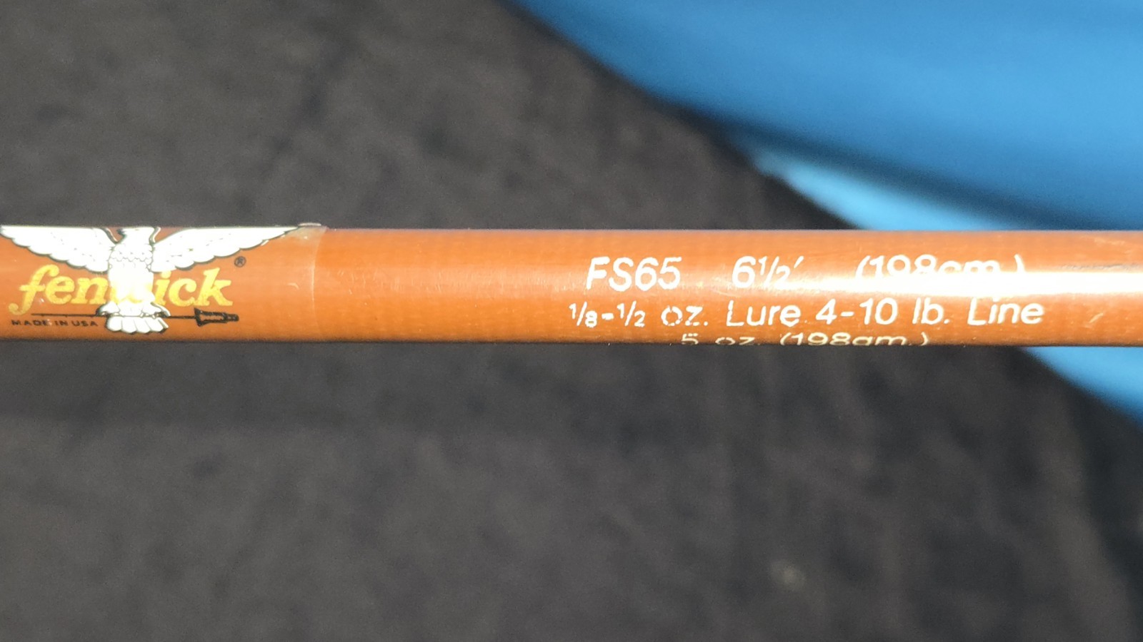 Vintage FENWICK FS65 Spinning 6’6″ Rod USA 4-10 lb test Fishing Cork Pole
