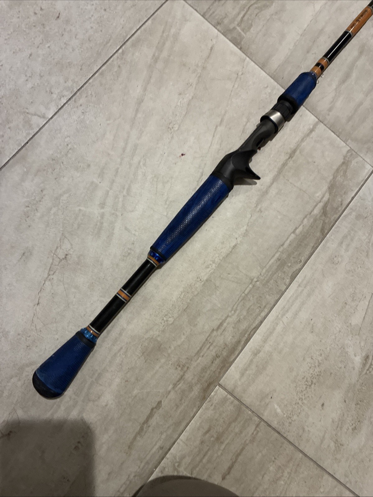 Nice Preowned custom built 6’-10” bass fishing rod “GO STROS 2017 WS Champs”