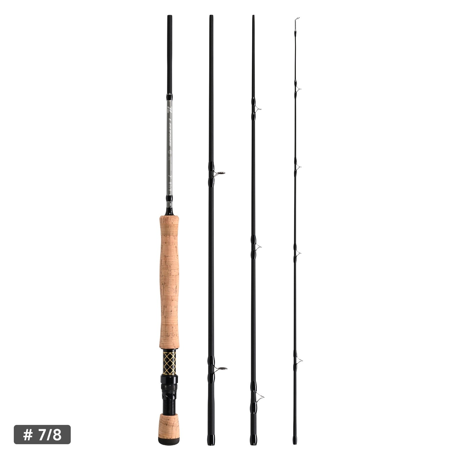 Small Streams Fly Fishing Rod Carbon Fiber 6.89ft 2.1m Panfish/Trout 4Section