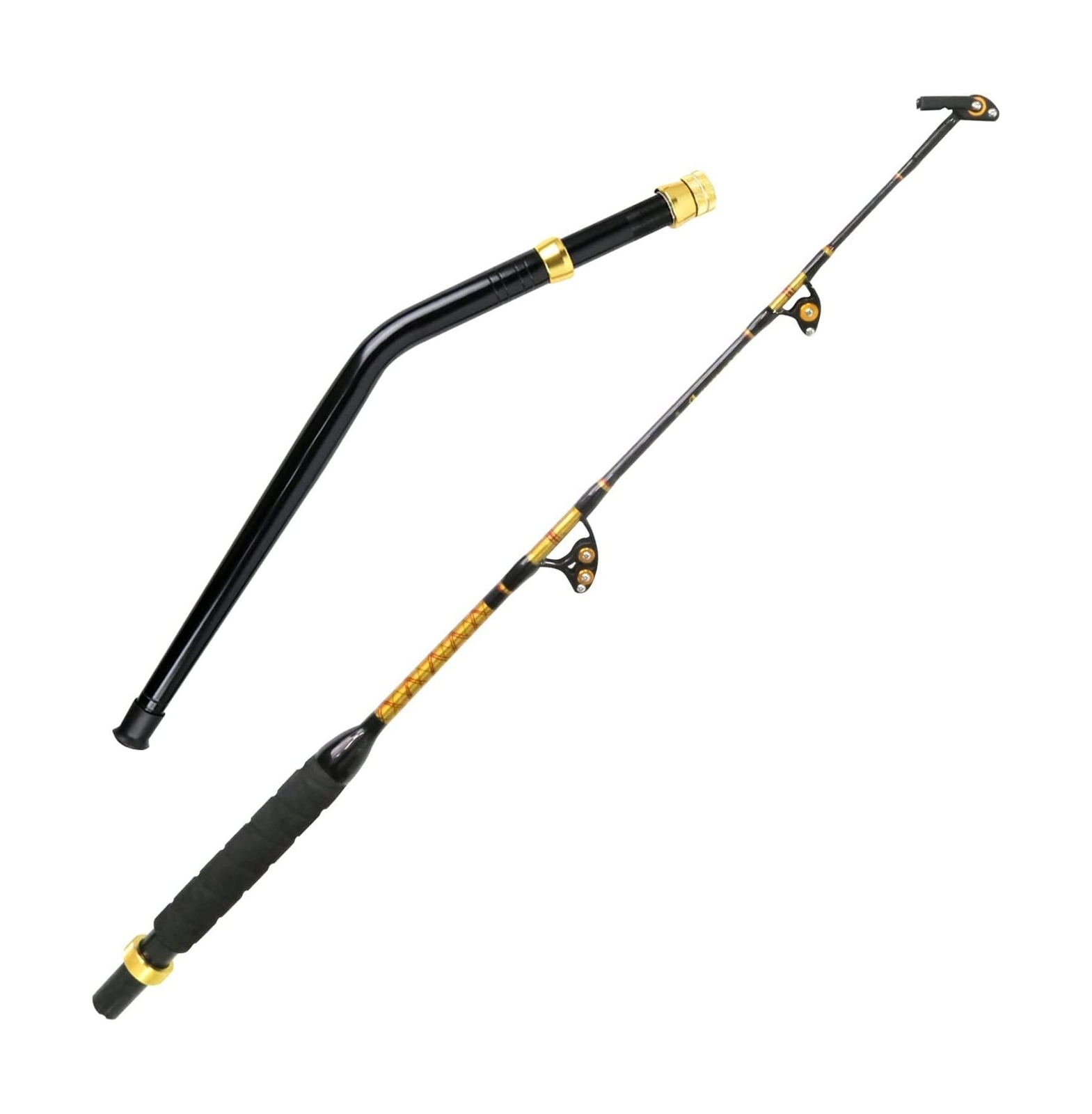 Bent But Fishing Rods Saltwater, Deep Sea Fishing Pole with Swivel Tip for Of…
