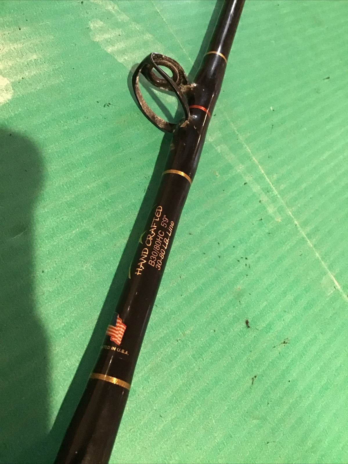 Star Rods B30/80HC 1pc 30-80lb Stand Up Roller Fishing Rod Made USA Hand Crafted
