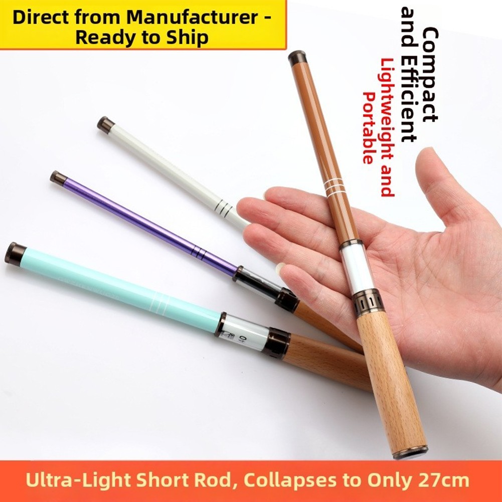 Carbon Fiber Stream Rod Lightweight 1.2m to 2.4m 27cm Collapsible Fishing Rod