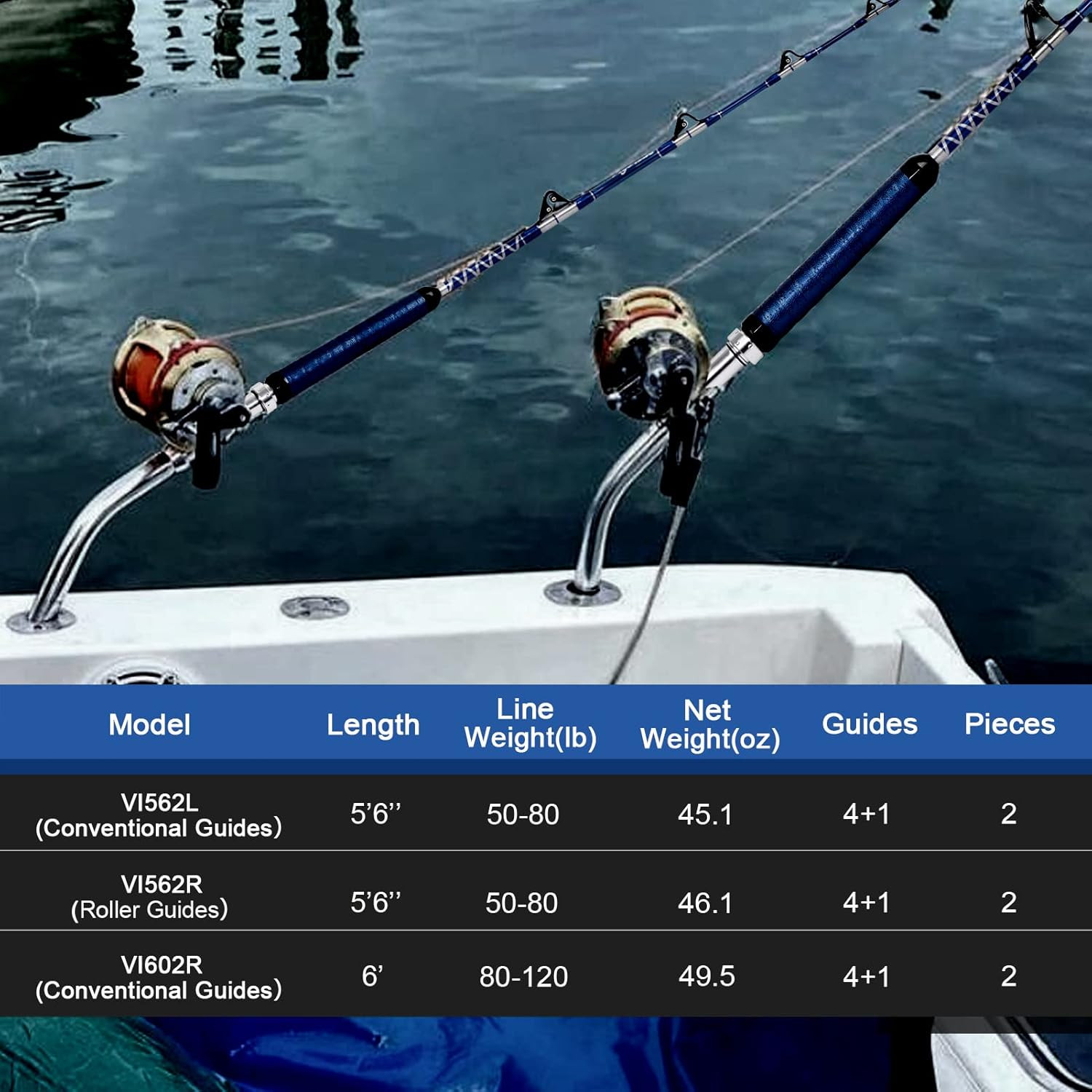Bent Butt Fishing Rod 2-Piece Saltwater Offshore Trolling Rod