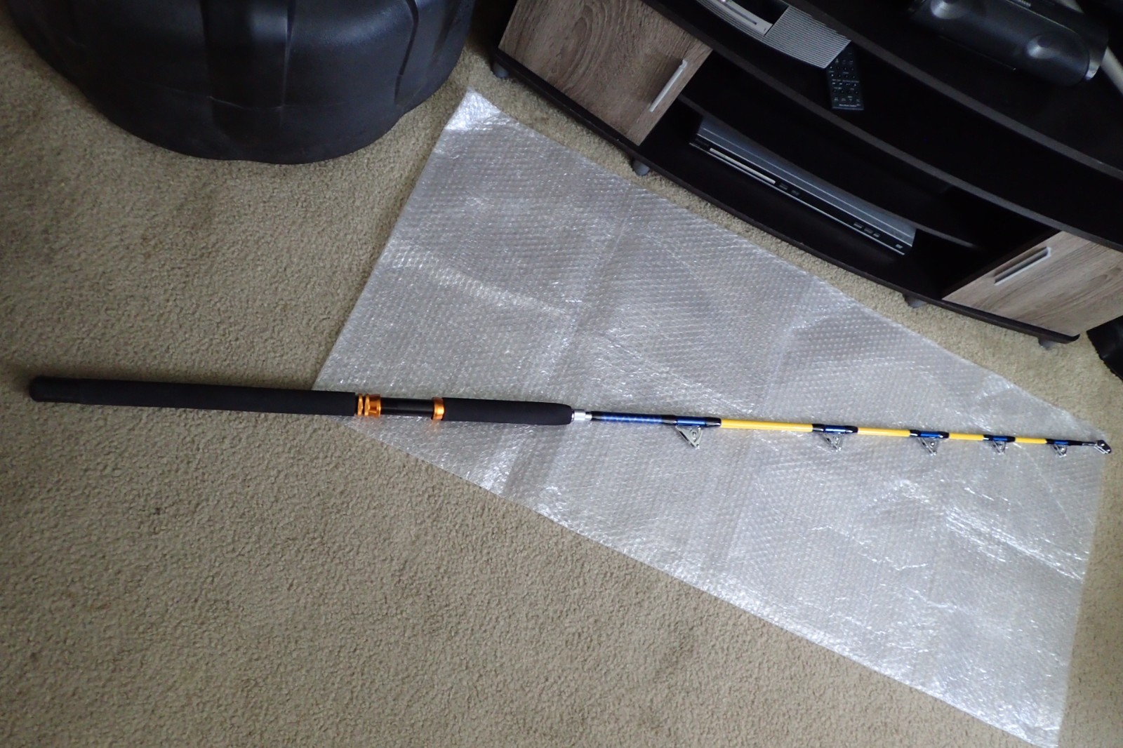 Heavy Saltwater Trolling Rod Conventional Boat Fishing Yellow 180cm 100-200lb