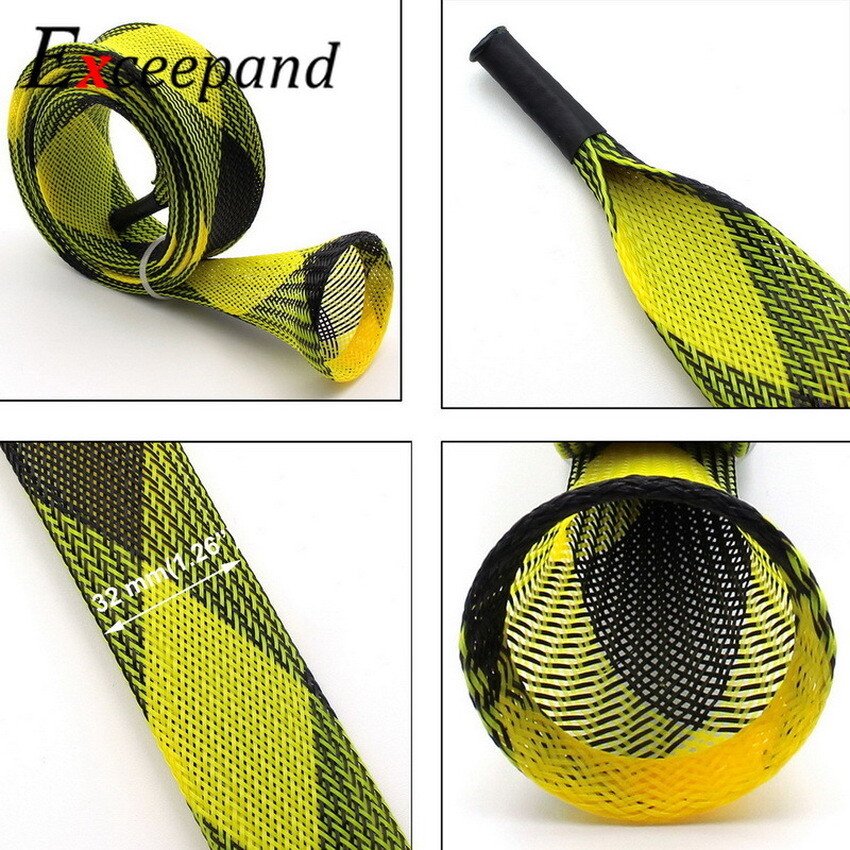 3 Lot/PCs 32mm Casting Fishing Rod Covers Pole Sleeves Baitcasting Jacket Socks