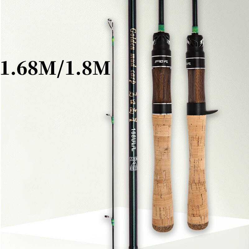 1.68M/1.8M Carbon Fiber Fishing Rods Spinning Casting Fishing Rod Poles Travel