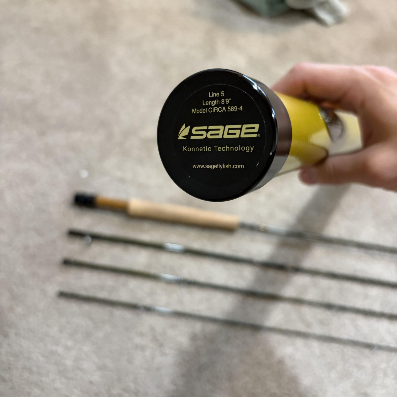 Sage CIRCA 589-4 Fly Rod 8’9 5wt 4 Piece Green Graphite Konnetic Slow Action Rod