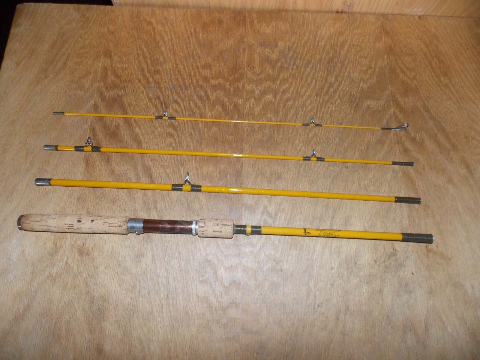 Vtg Wright & McGill “PACKIT” M4FRU 7’6″ (4Pcs) Spinning/Fly Rod Line Sz 7 9/25