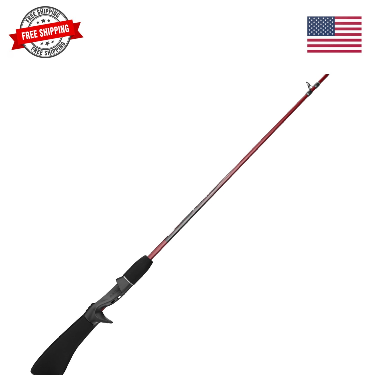 Z-Cast Casting Fishing Rod, 2-Piece Durable Z-Glass Fishing Pole, Comfortable…