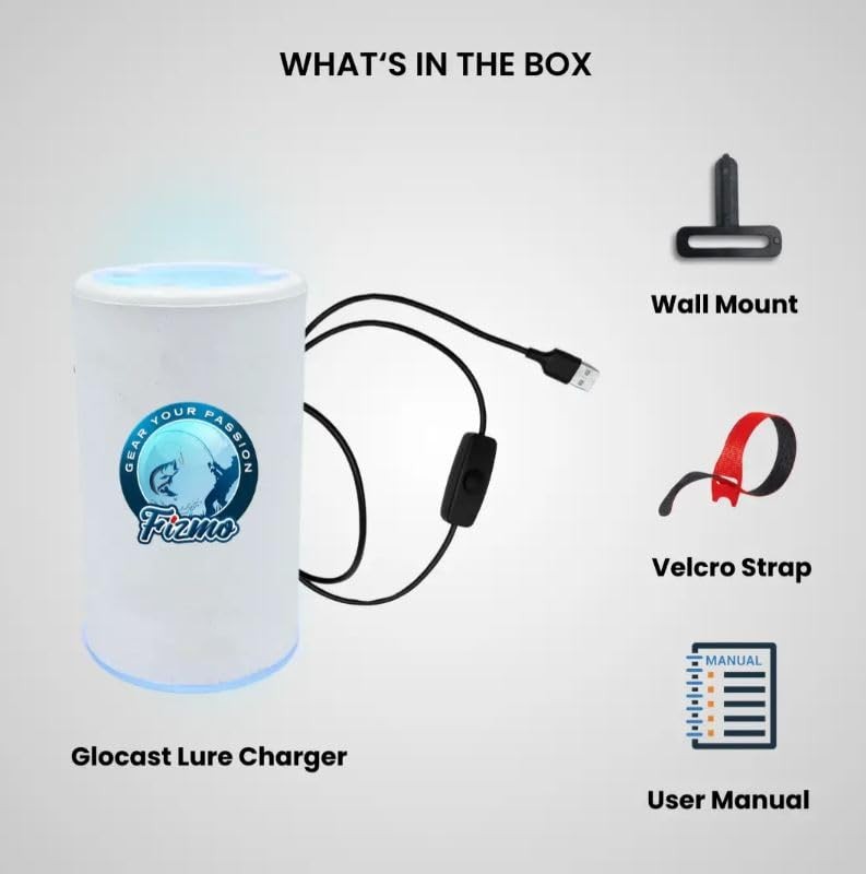 Aramish GloCast – Instant UV Light Charger Glow Cup Fishing for Glow Lures Fresh