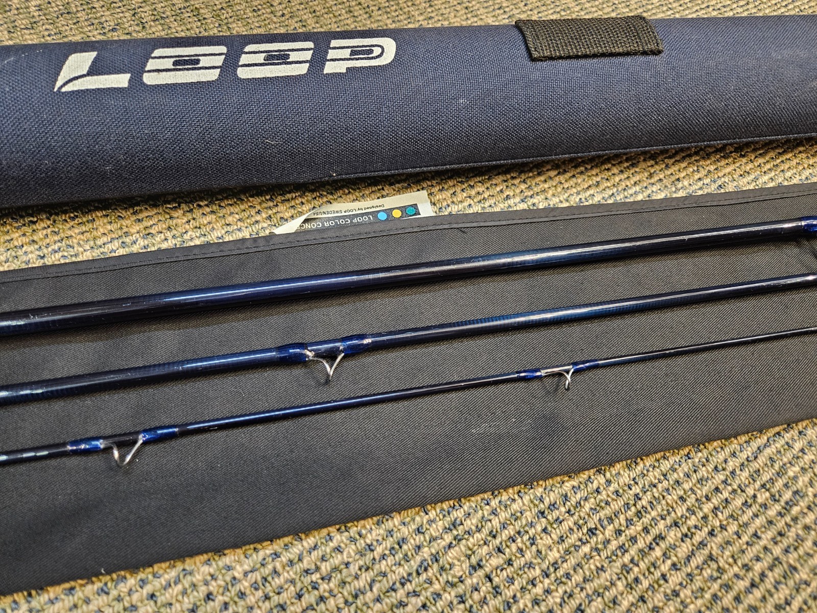 LOOP Blue Line 10′ #7 3pc Fly Fishing Rod Blueline with bag and tube