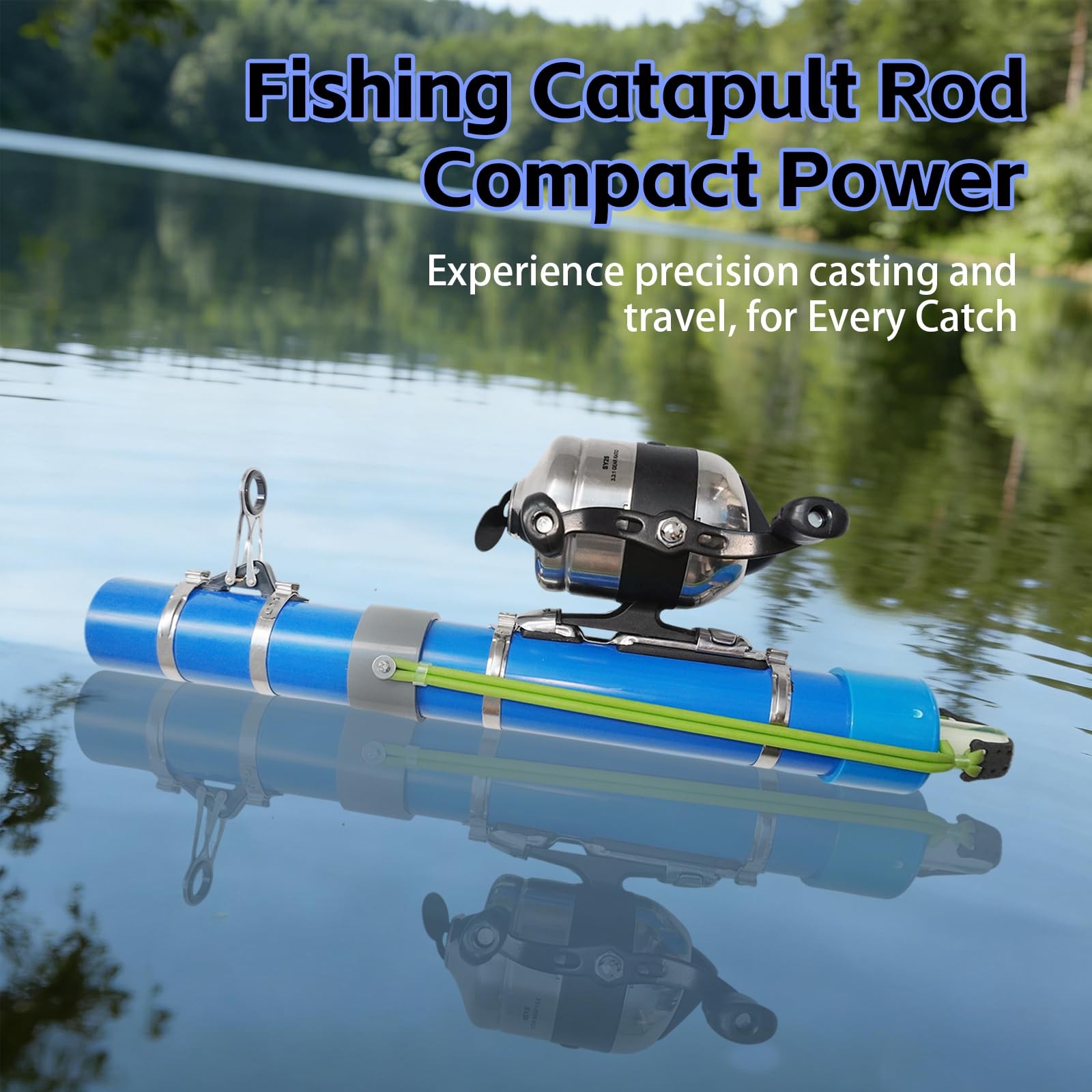 Kingkatch 2026 Upgraded Portable Fishing Catapult Rod Reel Durable Lightweight
