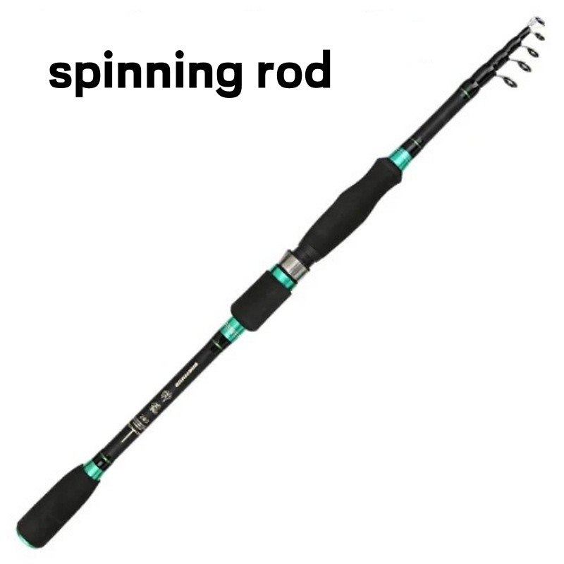Telescopic Fishing Rod M Power Travel Casting Spinning Rod 1.8M-3.0M Carbon Pole