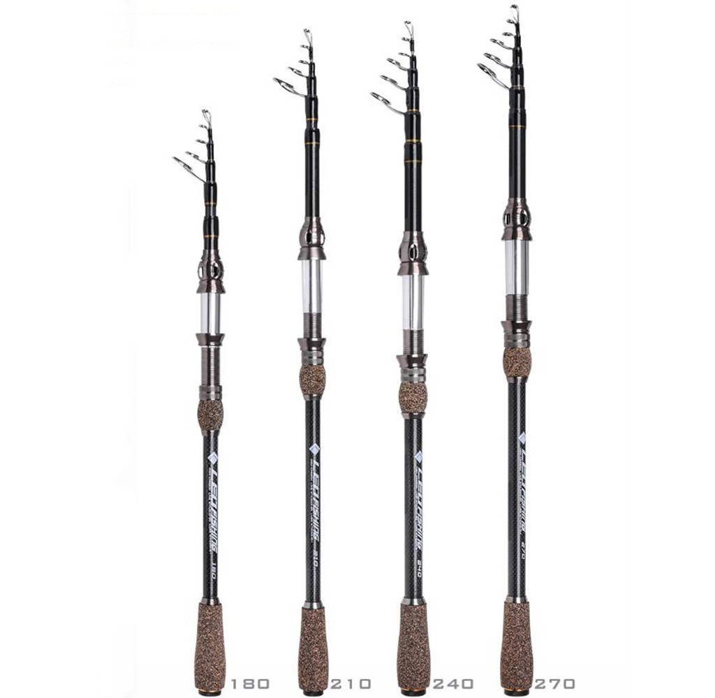 Telescopic Fishing Rods Spinning/Casting Rods 1.8M-2.7M Travel Carbon Fiber Pole