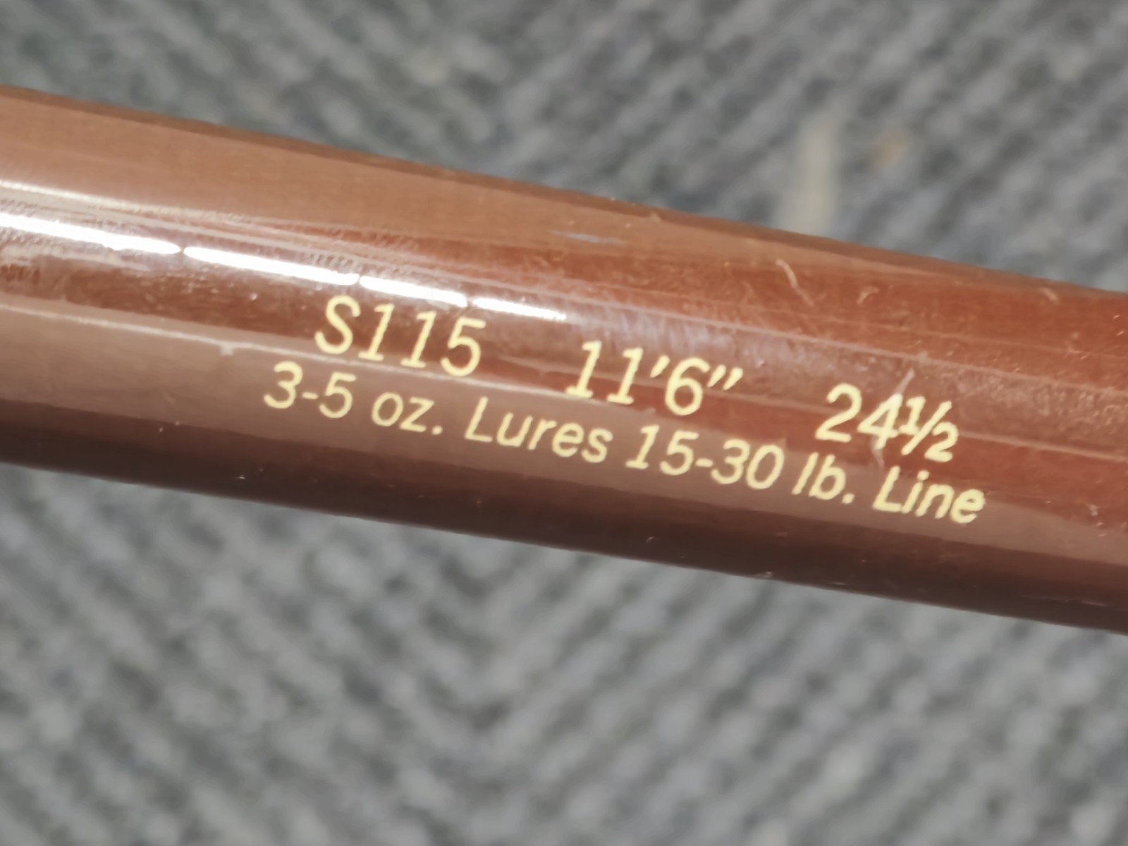 VTG VARMAC S115 11’6″ 24 1 /2 3- 5 Oz Lures 15-30 Lb Line FISHING ROD MADE USA