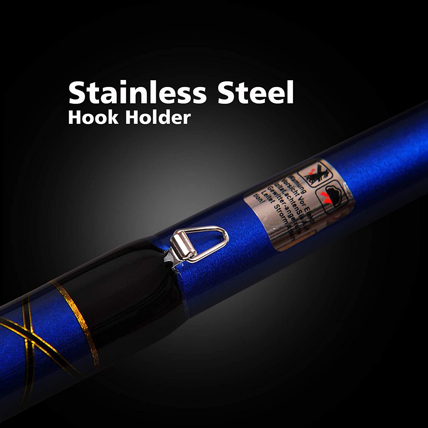 2-Piece Saltwater Spinning Fishing Rod Offshore Heavy Graphite Portable Travel