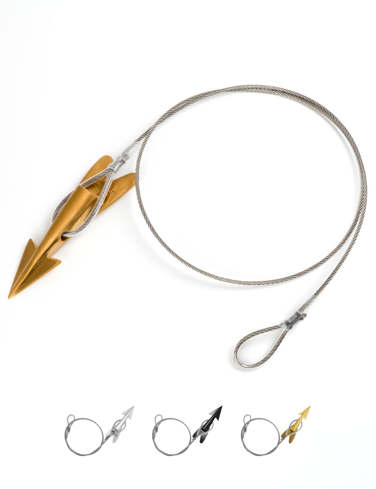 BLUEWING Heavy-Duty Harpoon Dart Head with Stainless Steel Tip and Wire