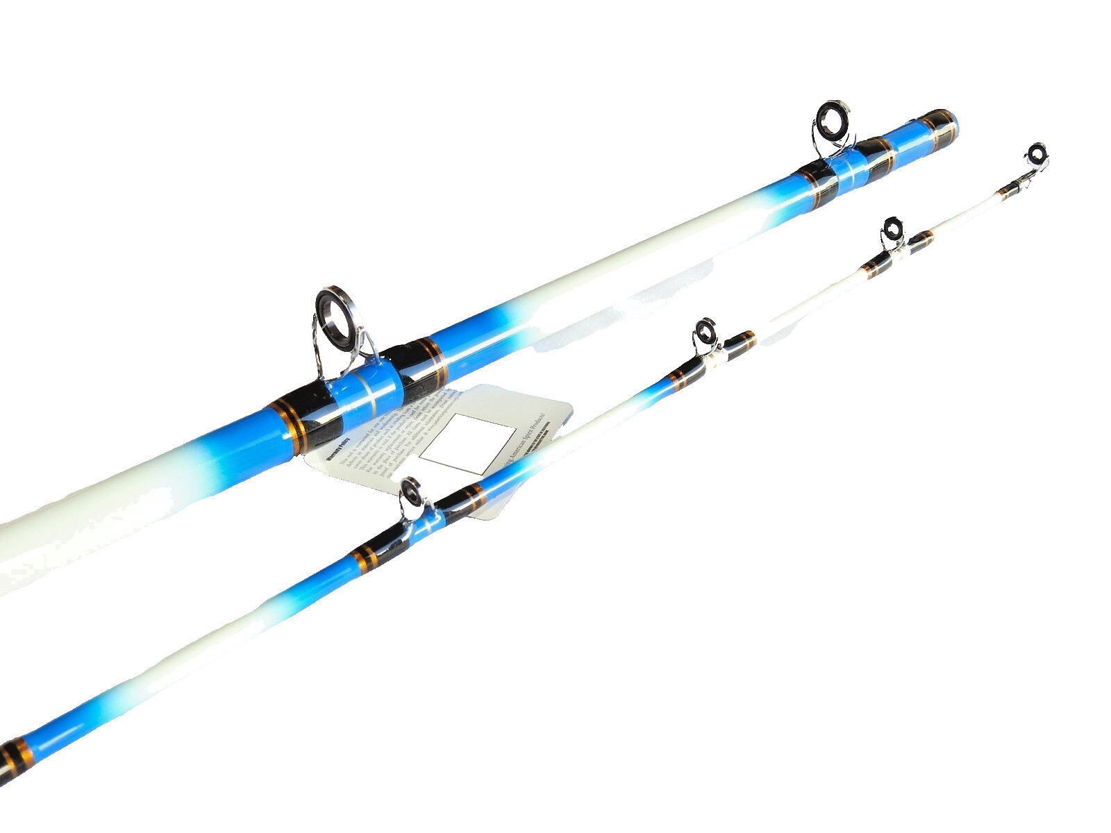 American Spirit Nite Stick Catfish Spinning Rod 10′ 2PC Glow Tip Blue. MH.