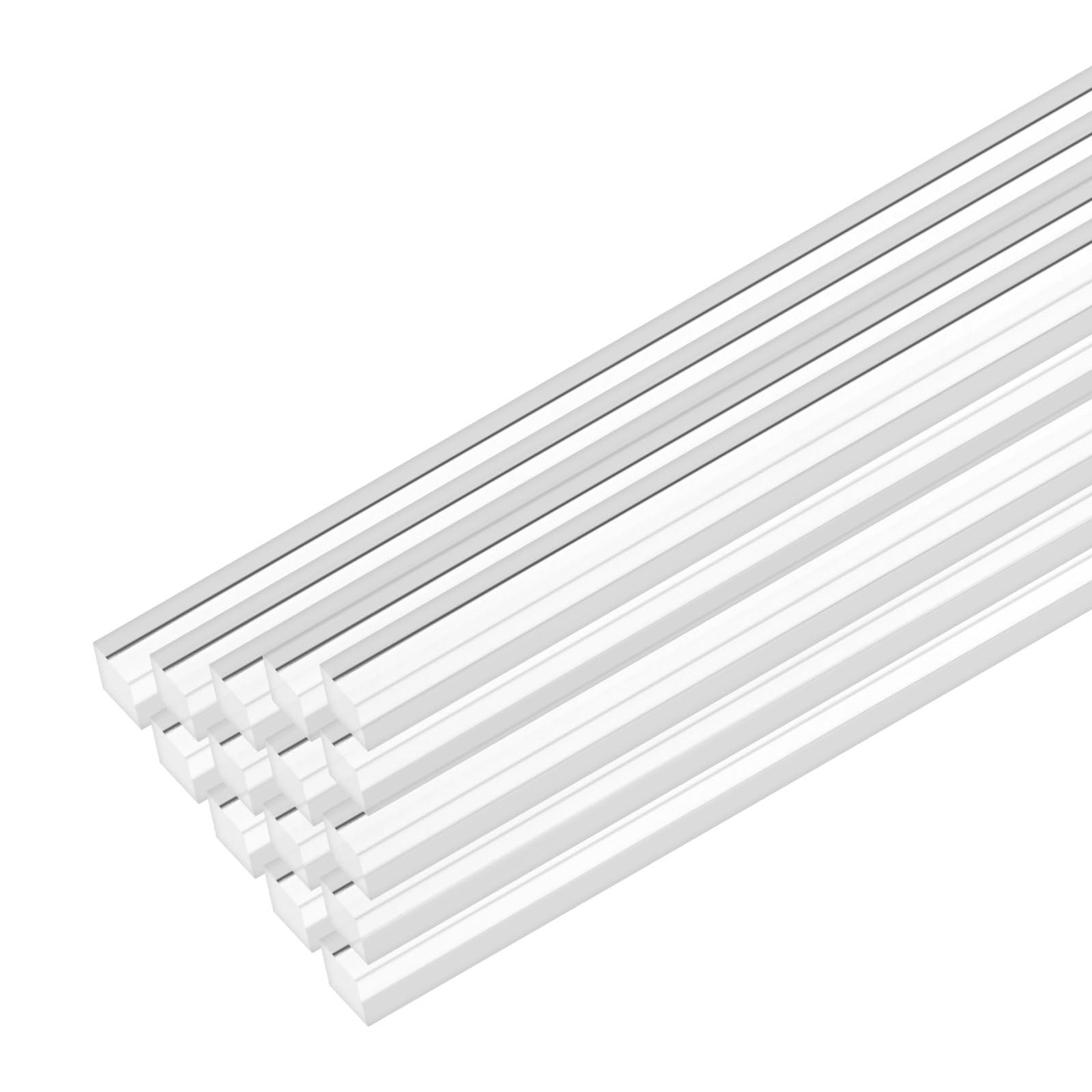 15-Pack Acrylic Square Rods, 9.84 x 0.2 Inch/ 250 x 5 mm Clear Acrylic Dowel …