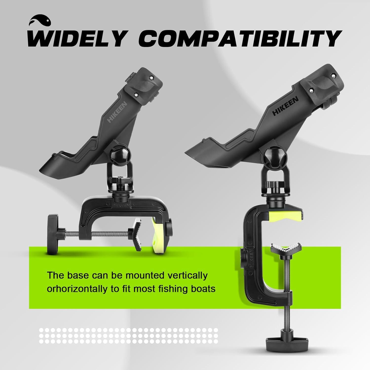 Fishing Rod Holders for Boat, Adjustable Fishing Rod Rack Fit Round/Square Tubes