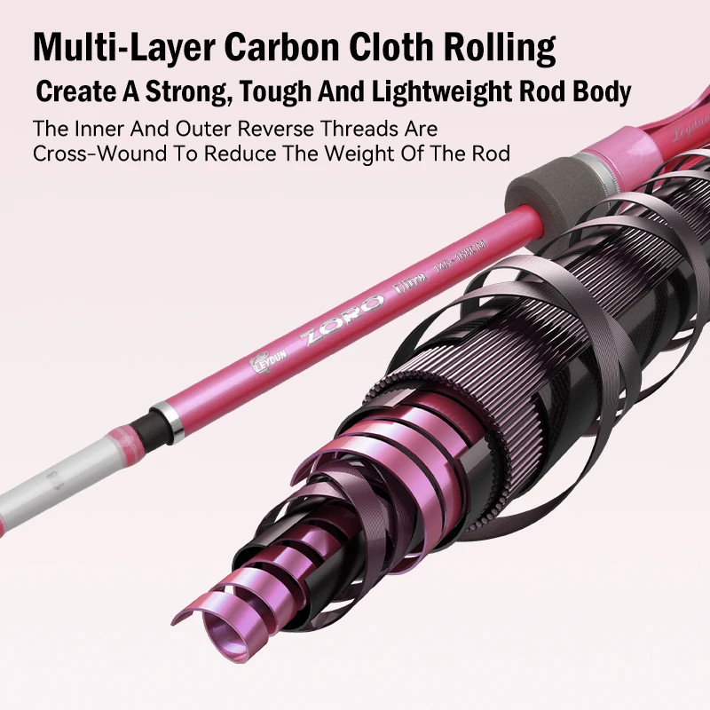 LEYDUN ZORO Ultra Light 3+1 Fishing Rod 145/168cm Titanium Fuji Guide Casting