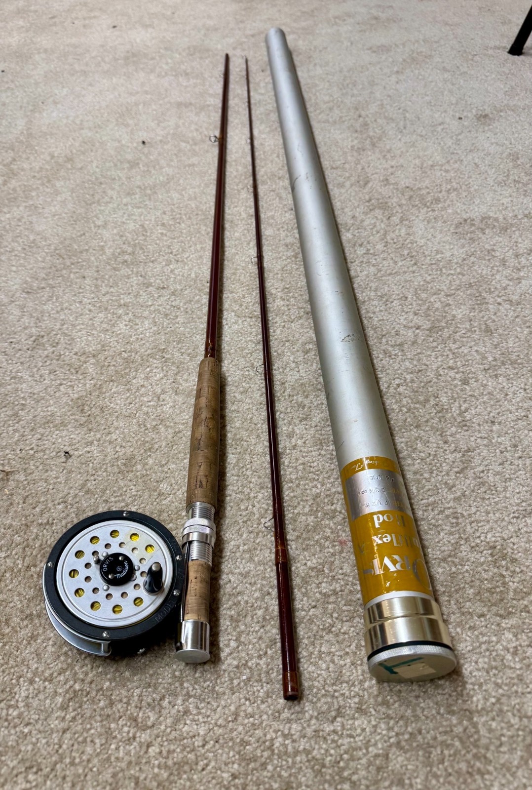 Rare Orvis ‘Manchester Era’ Fullflex A HDG 6wt fly rod and matching Madison Reel
