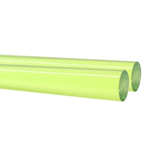 Acrylic Lucite Rod Dowel – 3/8″ x 24″ (9.525mm x 610mm) – Lot of Two Rods (Lime)