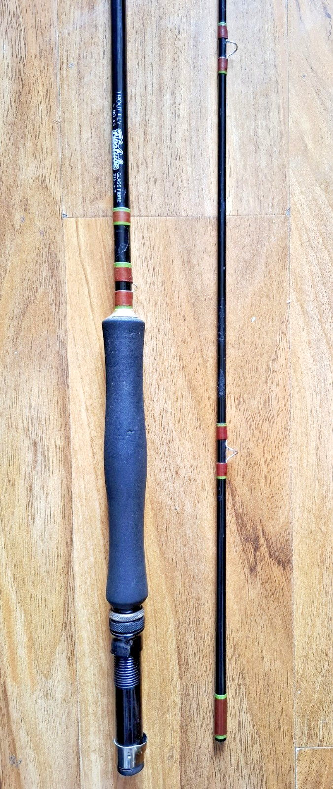 Hardy Fibatube Fly Fishing Rod Trout 7ft 2 Piece Salmon River #4/5 Vintage