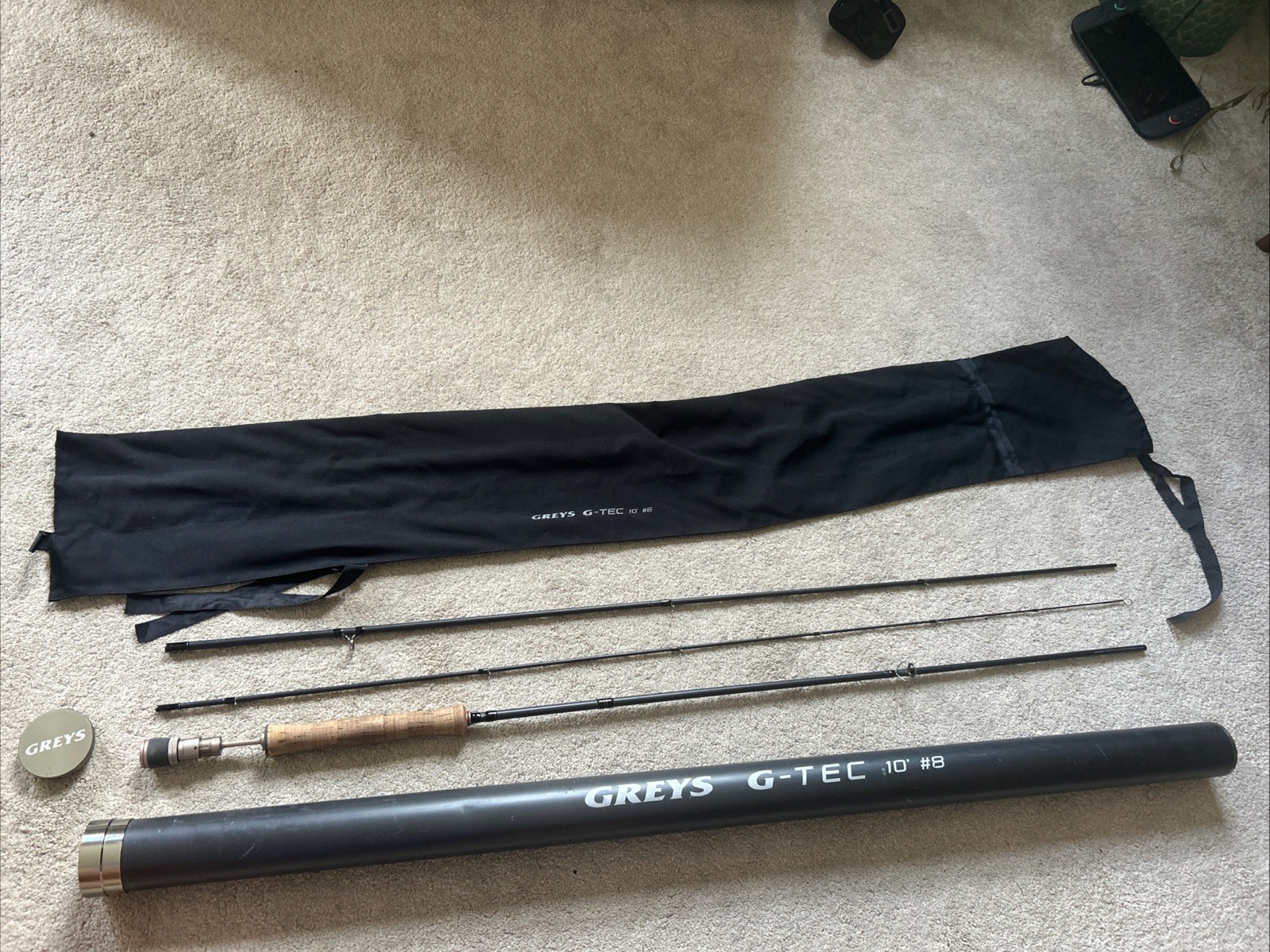 Greys G-tec 10 Foot #8 Weight carbon Fly Fishing Rod Predator Trout G Tec GTec