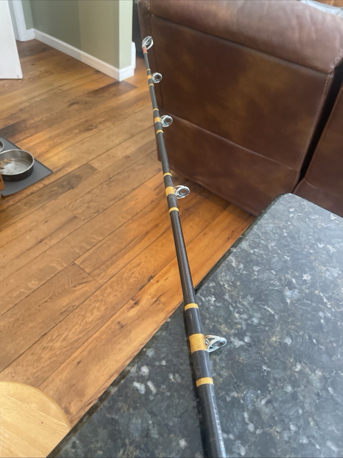 shakespeare ugly stick 7’8” cust Ybsalt H20 Heavy Fuji Reel Seat Vtg 7 Guide 1pc