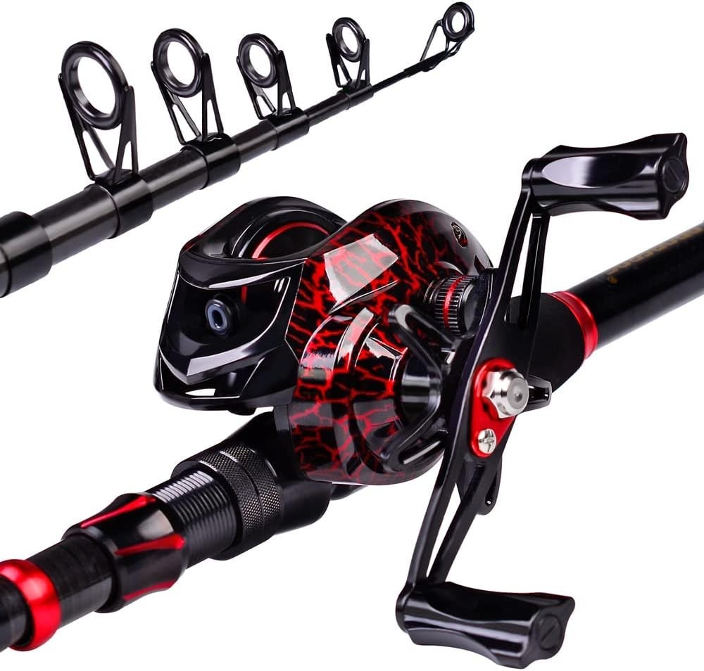 Caña De Pescar Telescópica Con Carrete Y Línea Para Pescadores, Combos De Pesca.