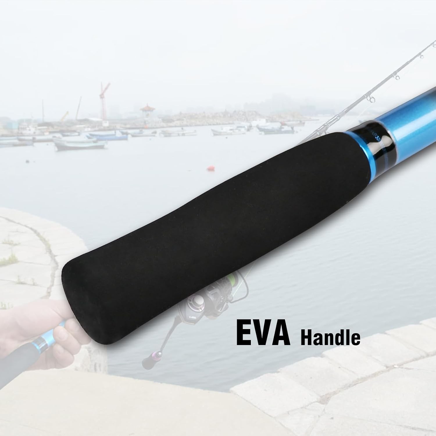 4-Piece 7-Feet Carbon Fiber Boat Fishing Rod Spinning Travel Portable Rod