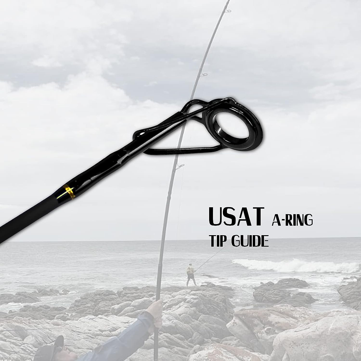 Surf Spinning Rod 2PC/4PC Solid Carbon Fiber Travel Fishing Pole 9/10/11/12/15FT