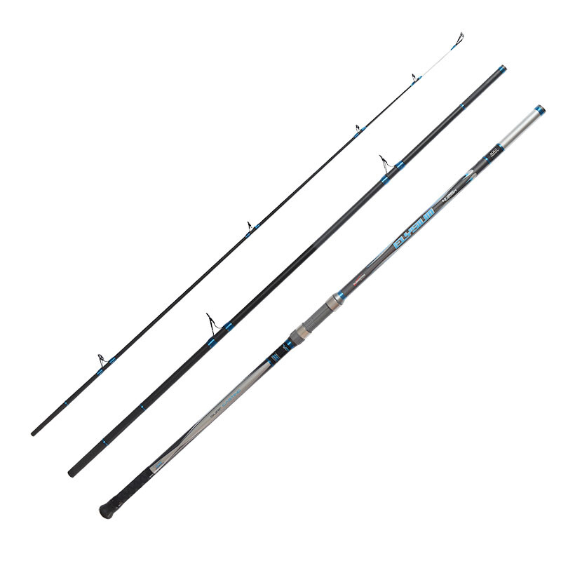 Surf Casting Fishing Rod 3-Piece Carbon Fibr Travel Rod Portable~14 ft