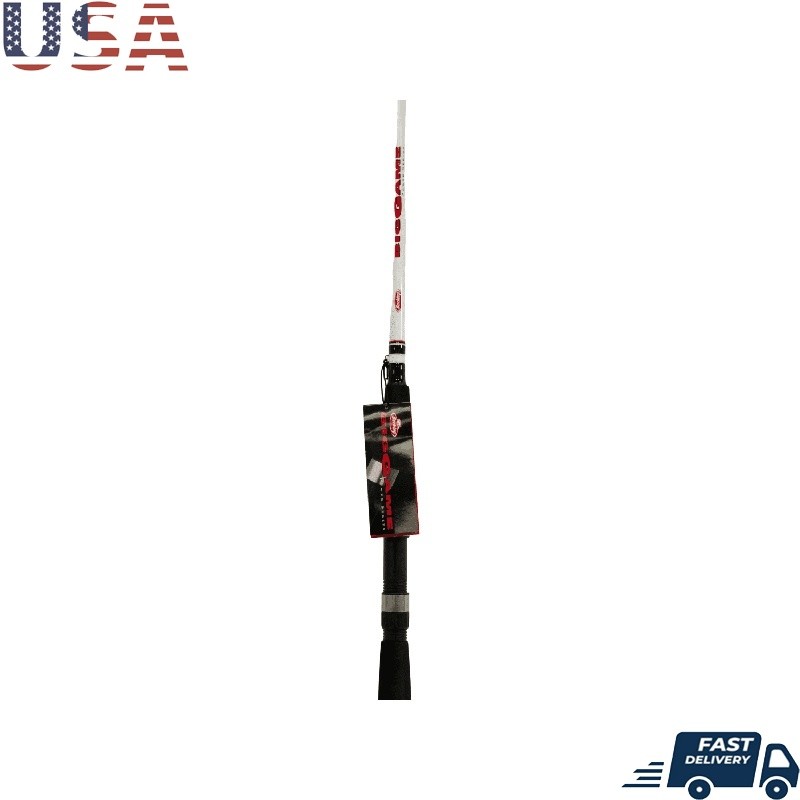 Big Game 8ft Medium Heavy Spinning Rod Fiberglass Durable Freshwater Fishing New