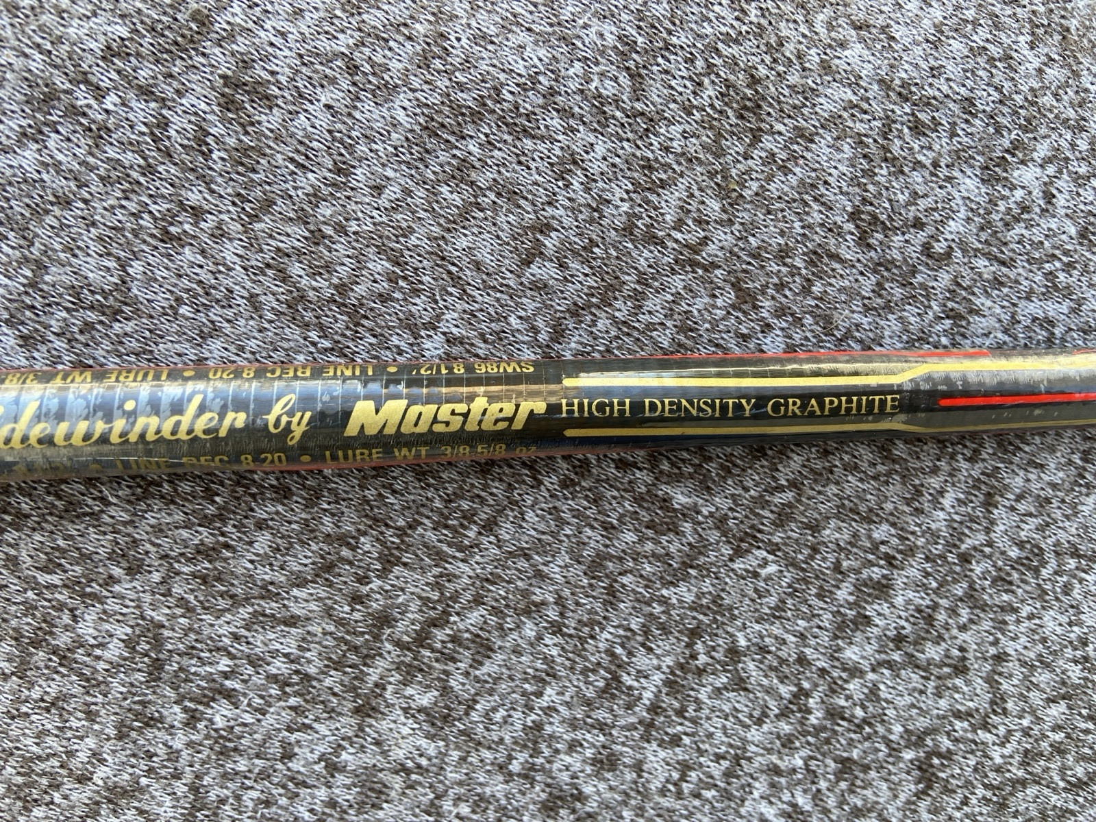 VINTAGE MASTER SIDEWINDER 8 1/2′ GRAPHITE SW86 CASTING TROLLING ROD EXCELLENT