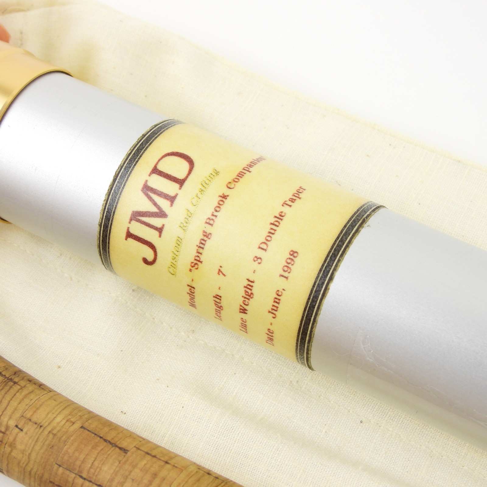 Jon M. Dann “Spring Creek Companion” Bamboo Fly Rod. 7’. 3wt. W/ Tube & Sock.