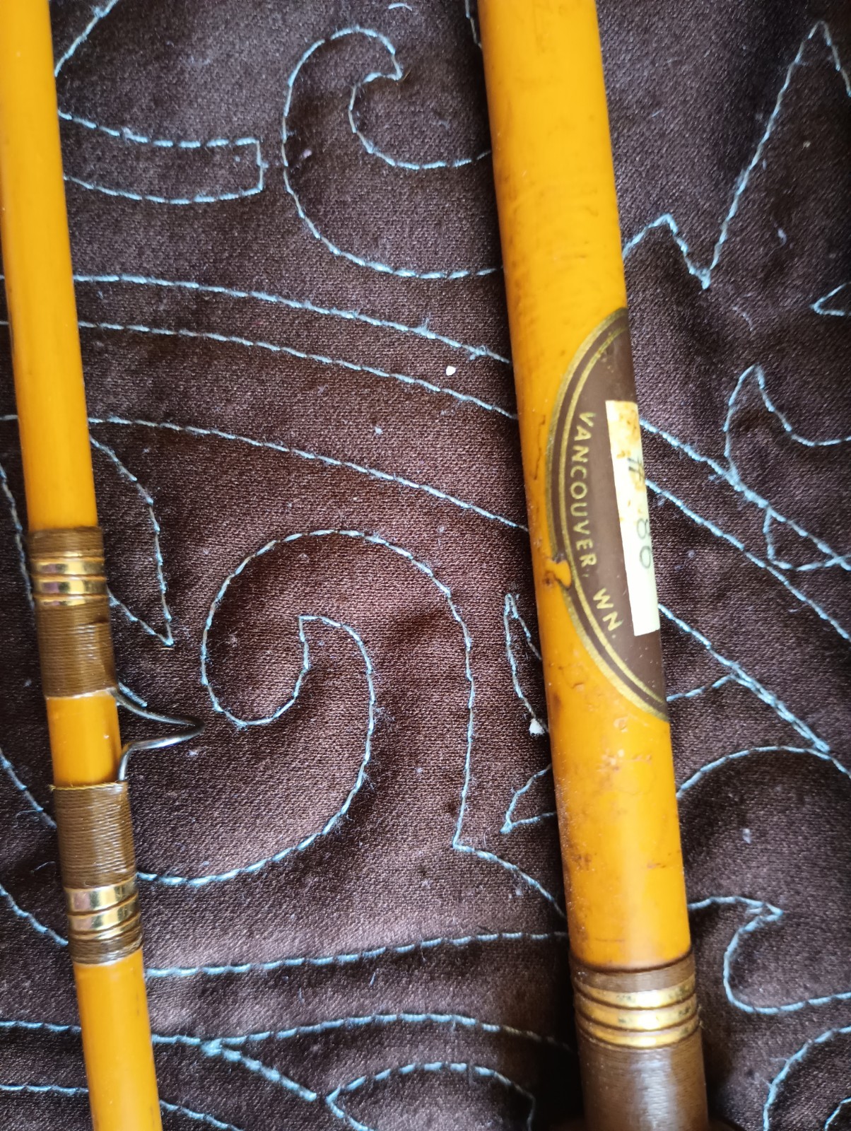 Vtg REEDER Earl MFG Co. 2-Piece Fly Rod 8’7” Made Vancouver, WA Tube & Sock