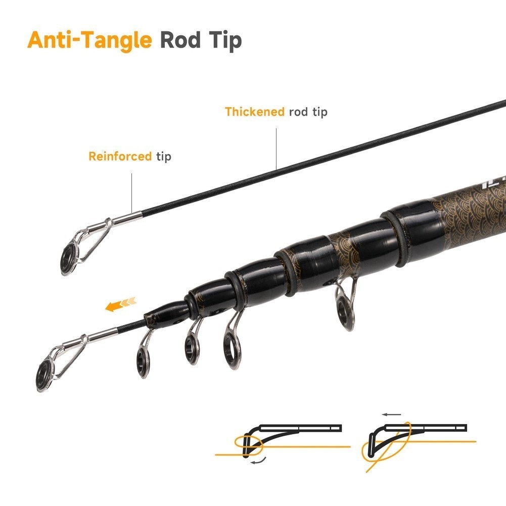 Lightweight Carbon Raft Fishing Rod Short Section Design 67g to 140g Weight