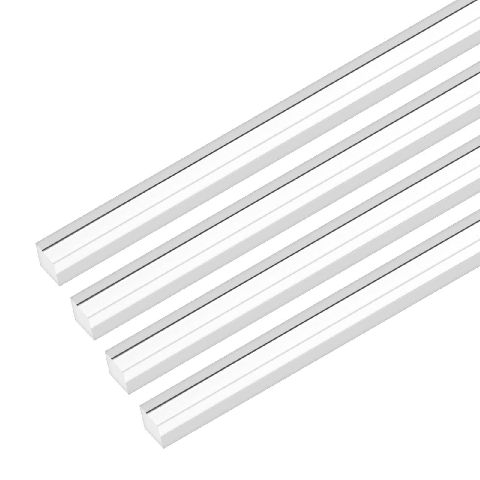 4 PCS Clear Acrylic Square Dowel Rods Plastic Stick 11.81×0.39 Inch 300x10mm